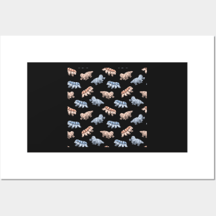 Tardigrades Illustration Pattern Posters and Art